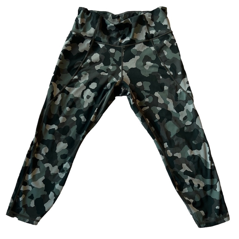 Athleta Lightning Camo 7/8 high waist tights leggings pants size 1X